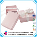 Wholesale Printed Foldable Recycled Coated Paper Pink Gift Boxes with Ribbon